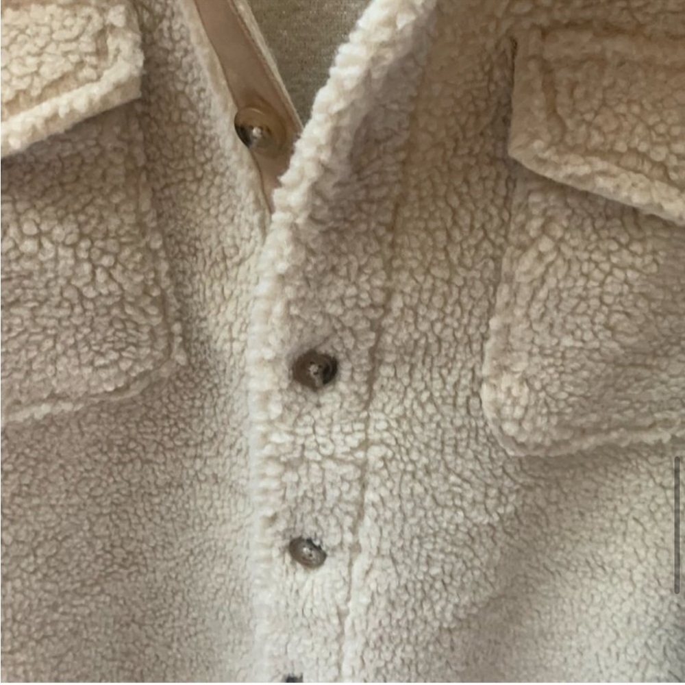 Polo Ralph Lauren Oversized Sherpa Fleece Button Up Shacket Jacket M - Picture 13 of 14